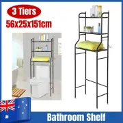 3 Tiers Bathroom Toilet Storage Cabinet Laundry Cupboard Standing Corner Shelf