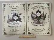✅ (2) New 24” Hendricks Gin Beer Metal Tin Bar Sign Victorian Style Tacker Lot
