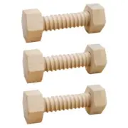 3 Pcs Wooden Screw Nut Building Assembling Blocks Hands-on Teaching Puzzle