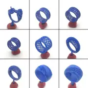 9PC Lost Wax Casting Ring Molds WRB308 | BOLD Stencil Pattern Design Artisan NEW