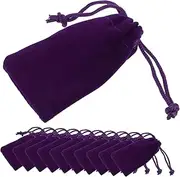 HOMOCONO 50pcs Flocking Jewelry Storage Bags Elegant Drawstring Pouches for Earrings and Durable and Lightweight Decorative Party Favor Bags