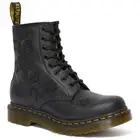 Dr. Martens 1460 Vonda Mono Floral Softy Womens Black Boots Size 10