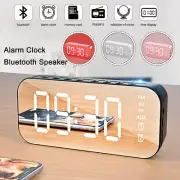 Portable Digital Alarm Clock FM Radio Wireless Bluetooth Speaker LED Display