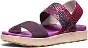 [KEEN] Women's Elle Backstrap Wedge Sandals, Beaujolais Plum Perfect, 38 EU
