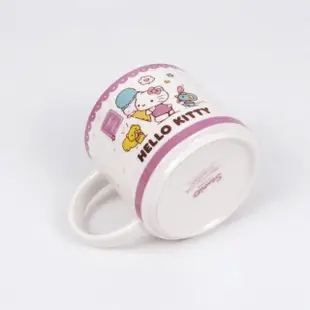 【小禮堂】HELLO KITTY 陶瓷疊疊杯 400ml - 紫冰淇淋款(平輸品) 凱蒂貓