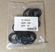 New / 75 VITON Size 220 O-Ring Seals Qty. 25 CAA086