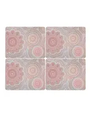 [Maxwell & Williams] Lou Martin Uplift Cork Back Placemat 34x26.5cm Set of 4 in Pink