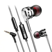 3.5mm Plug In-ear Wired Control Heavy Bass Earphone With Mic