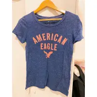 在飛比找蝦皮購物優惠-American Eagle 基本大LOGO 深藍色素T 購