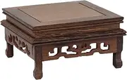 Display Stand Pedestal Wooden Base Redwood Pedestal Vase Pot Plant Stand Buddha Statue Ornament Display Base Home Garden Office Decoration Bonsai Pedestal (Color : B)