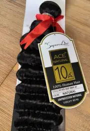 SuperLine Ace Natural Deep Wave 10A+ HH 20” Color Natural Sew In Retail $99
