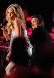 Host Kristin Chenoweth actor Jeremy Renner onstage at the 15th Cri- Old Photo