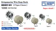 Bunker Studio 1/200 Kriegsmarine Wire Rope Reels (3 Types 2 States) WS20033S
