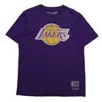 MITCHELL & NESS 短T NBA TEAM LOGO 湖人 紫 男 (布魯克林) MT22ATS01LALP