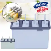 4Cells Ice Cream Mold Icy Pole Jelly Mould Frozen Molds Maker Pop Popsicle Block