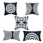 Geometric Lumbar Pillow for Case Woven Tufted Abstract Circle Pattern Cushion Co