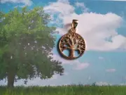 Tree of LIfe pendant made Yellow Gold 18 K- artisan product