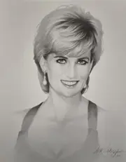 Princess Diana 20" X 24" By Artist Gary Saderup