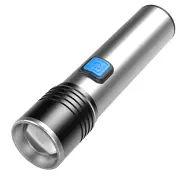 350Lumens Zoomable 3Modes USB Rechargeable IPX4 LED Flashlight Mini Flashlight 18650 Flashlight Outdoor Multifunctional Flashlight