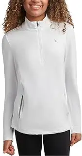 [Spyder] Women’s Active Sweatshirt - Lightweight Long Sleeve Quarter Zip Knit Pullover for Running, Hiking and Workout (S-XL)