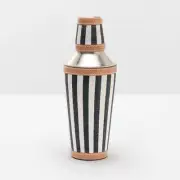 Blue Pheasant 'Hamilton' Leather & Canvas Cocktail Shaker, New