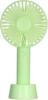 zolyet Portable Handheld Fan with Stand Cradle USB Wind Blower 3 Setting for Indoor and Activities Green Green