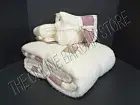 Pottery Barn West Elm Cozy Border Stripe Bed Blanket Twin Euro Sham Chili Ivory