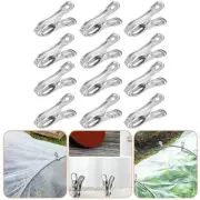 20 Pcs Greenhouse Clip Spring Clips for Netting Stainless Steel Clamps