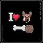 Shoe Charms for Crocs GERMAN SHEPARD Bone I ❤️ Heart Perro Dog - Set of 3