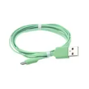 MicroUSB 3ft USB Cable Charger Cord Power Wire Sync Flat Green for Smartphones