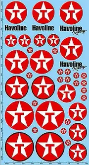 Texaco Caltex Sponsors Decal #PP12 (195 X 100 MM) 1:18 Decal