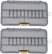 Toddmomy 2Pcs Fishing Durable Storage for Hooks Lures Lightweight Portable Fishing Gear Container with Compartments for Organized Outdoor Use
