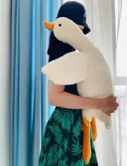 Large Goose Stuffed Animal，35 Inch Big Goose Plush Pillow Toy, Cute Giant Goose
