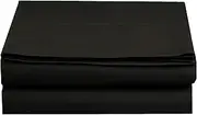 Elegant Comfort Premium Hotel Quality 1-Piece Flat Sheet, Luxury and Softest 1500 Premium Hotel Quality Microfiber Bedding Flat Sheet, Wrinkle-Free, Stain-Resistant, California King, Black