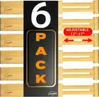Bamboo Drawer Dividers Organizers 6-Pack (12"-17") Adjustable Spring Loaded D...