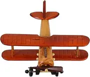 Vintage Plane Model Wooden Desktop Ornament Plane Centerpiece Table Wood Craft
