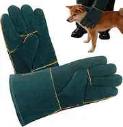 Bite Proof Gloves,Dogs Anti Bite Gloves - Multipurpose Pet Glove for Bathing, Grooming, Welding, Handling Dog/Cat/Bird/Snake/Parrot/Lizard/Reptile