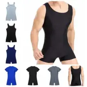 Sexy Mens One Piece Boxers Leotard Singlets Bodysuit Jumpsuit Unitard AU