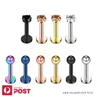 4-10x Labret Lip Rings Tragus Helix Earrings Stud Steel Body Piercing Jewellery