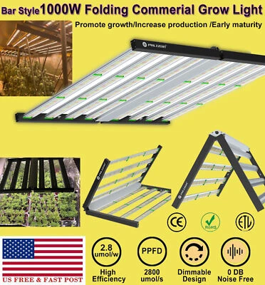 Phlizon LED Grow Light 1000W for All Indoor Plants Flower Full Spectrum GrowLamp