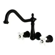Kingston Brass KS128.PX Heritage 1.8 GPM Widespread Kitchen - Black