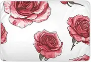 Red Cartoon Rose Extra Large Resuable Bed Underpads Soft Absorbent Toddler Bed Pee Pads Breathable Cradle Mattress for Toddler Kids 52" L x 34" W