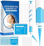 Auto Skin Tag Removal Pen, 2-IN-1 Tag Tool Removal Kit with 30 Repair Patches and 10 Cleansing Wipes Skin Tag Stickers Patches for Most Body Parts