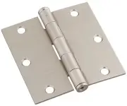 15 Pack Door Hinge, Interior, Square-Edge, Satin Nickel, 3.5-In. N830-248