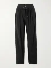 [Isabel Marant] Isabel Marant - Gleen Pleated Tencel™ Lyocell-blend Tapered Pants - Black - FR 36 FR 36 Black
