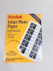 Kodak inkjet Photo Paper Micro-perforated For Ten Business Cards 20 Sheets