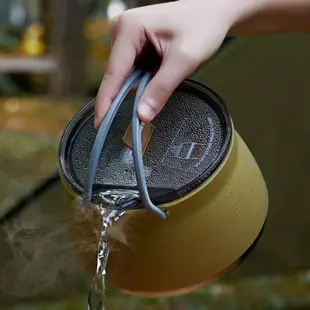 MS露營美學硅膠折疊燒水壺便攜式野外露營戶外明火咖啡茶卡式爐炊