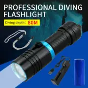 Diving Flashlight Scuba Dive Light Waterproof Underwater LED Torch Light 262ft
