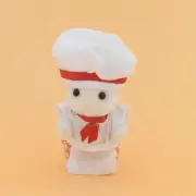 Sylvanian Families FOREST KITCHEN BABY MARSHMALLOW MOUSE CHEF White