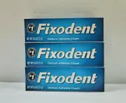 Fixodent Denture Adhesive Cream 3 Total New Unopened Free Shipping